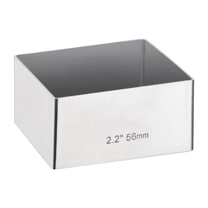Masterclass Mini Gateaux Mould Silver Anodised Square 60x60mm Cake Pan Bakeware