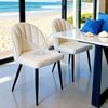 Bribrion X2 Dining Chairs Water And Scratching Resistant Padded Seat White