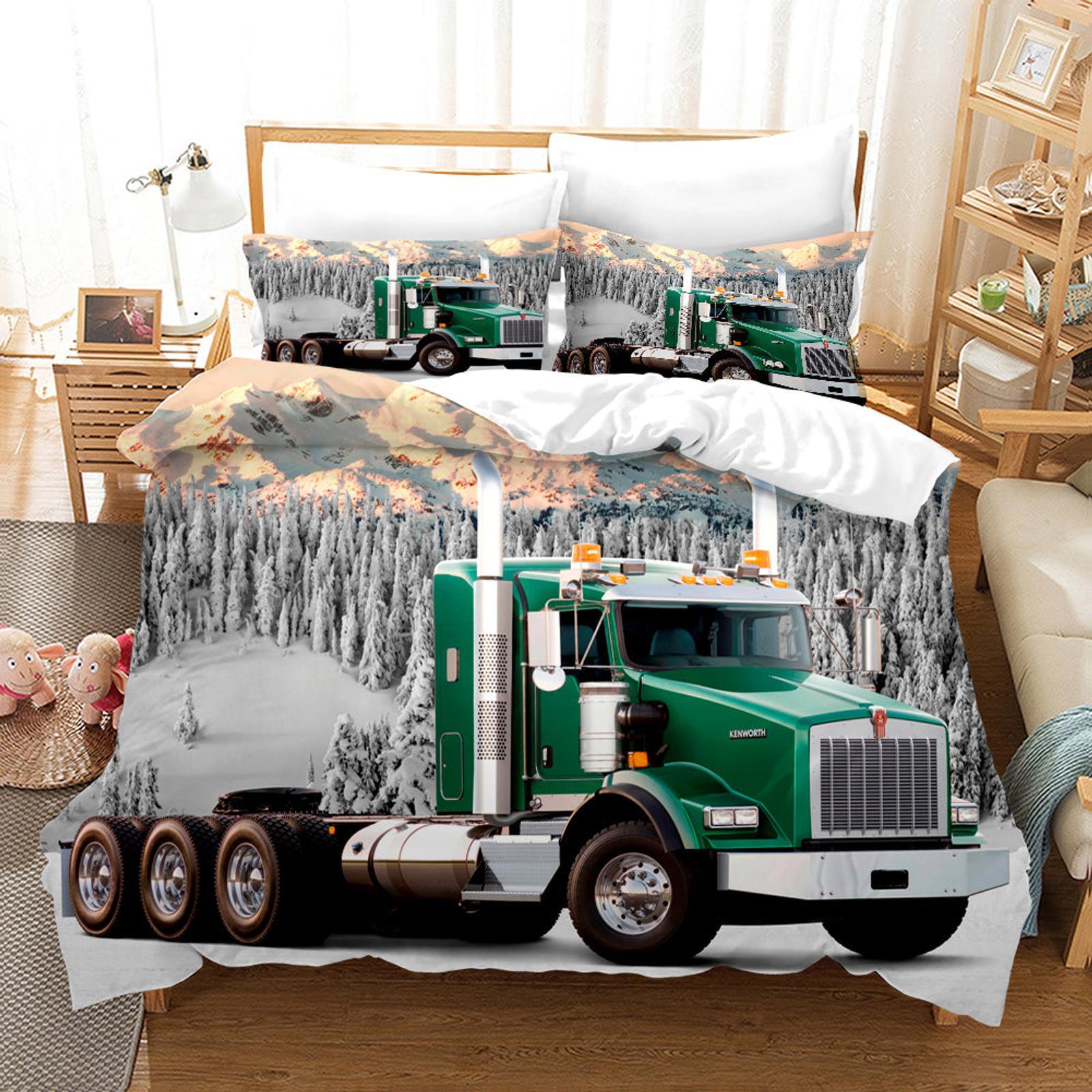 3D Truck Quilt Cover Set Bedding Set Duvet Cover Pillowcases WJ 1664 Bunnings Australia