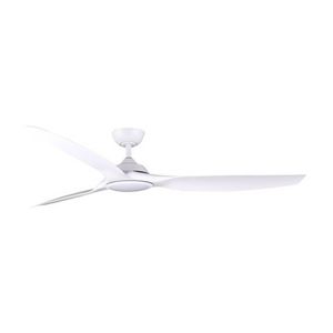 FanForce Capri II Smart DC Ceiling Fan W/ LED Light & Remote 64in White/White