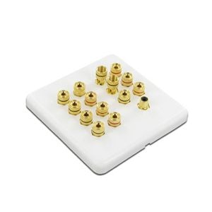 Selby 7.1 Speaker Cable Wall Plate Premium Pre-Assembled Wallplate