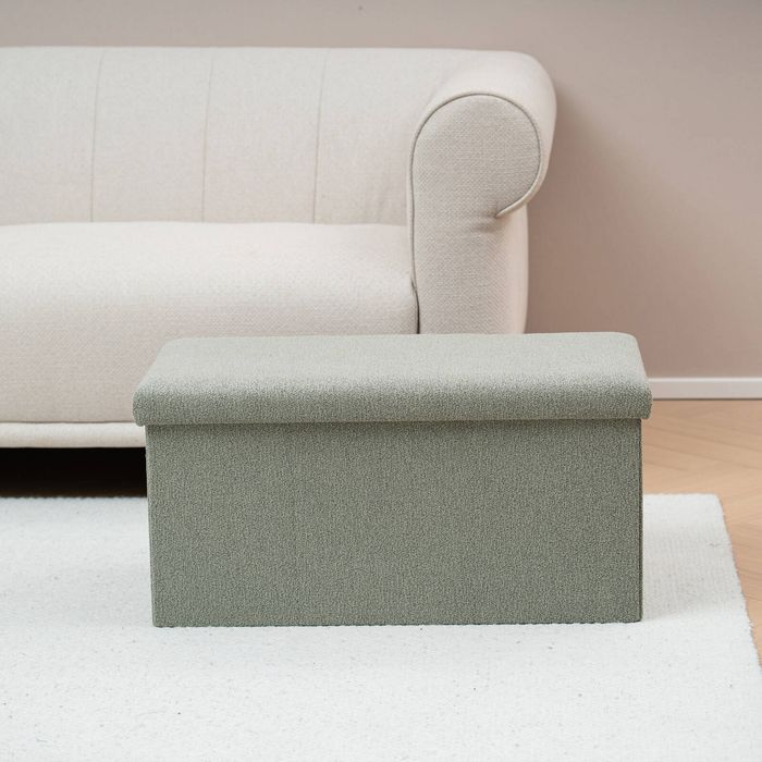 Astin Sinclair 38 x 38 x 76cm Green Storage Ottoman