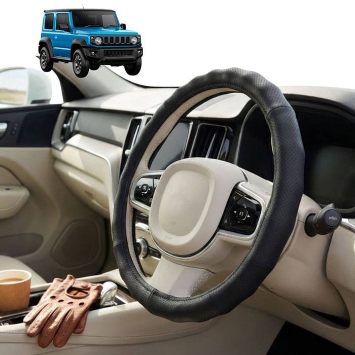 Australian Goose Steering Wheel Cover for Suzuki Jimny 2018 - Current (Manual) Circle Black