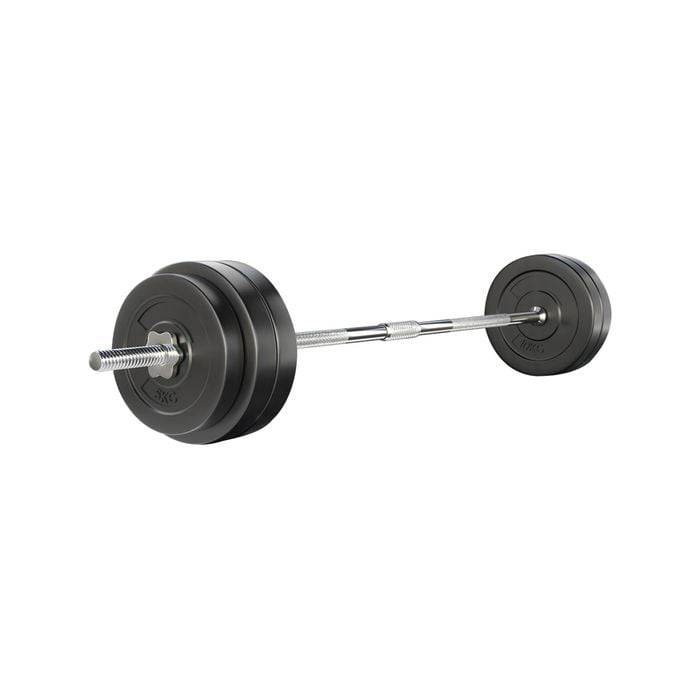 58KG Barbell Weight Set Plates Bar Bench Press 168cm