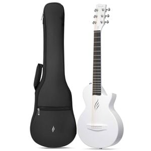 Enya Nova Go Mini Carbon Fibre Acoustic Guitar - White