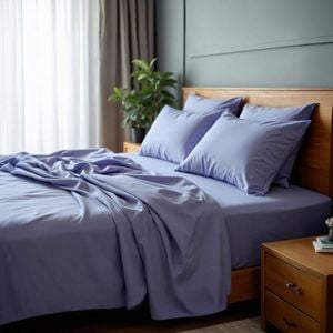 Royal Comfort 2000 Thread Count Bamboo Cooling Sheet Set Mid Blue King