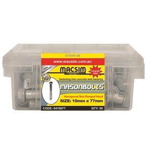 Macsim Fasteners 10 x 77mm Galvanised Sleeve Anchor