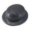 GLITTER BOWLER HAT Fancy Party Plastic Costume Cap Fun Dress Up Sparkle Black
