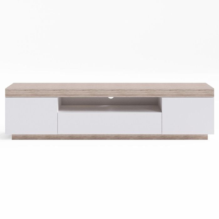 Coastal White Wooden TV Cabinet Entertainment Unit (180cm)