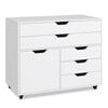 Costway 5-drawer Mobile Filing Cabinet Home Office Storage Cabinet