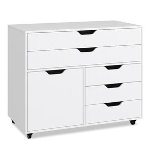 Costway 5-drawer Mobile Filing Cabinet Home Office Storage Cabinet