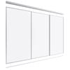 Lugna 2400 x 2701-3600mm Glass Opti-Panel Wardrobe Triple Sliding Doors