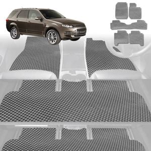 6D Diamond Car Floor Mats for Ford Territory 2011-2016-Ultimate Set-Grey-Outback GT