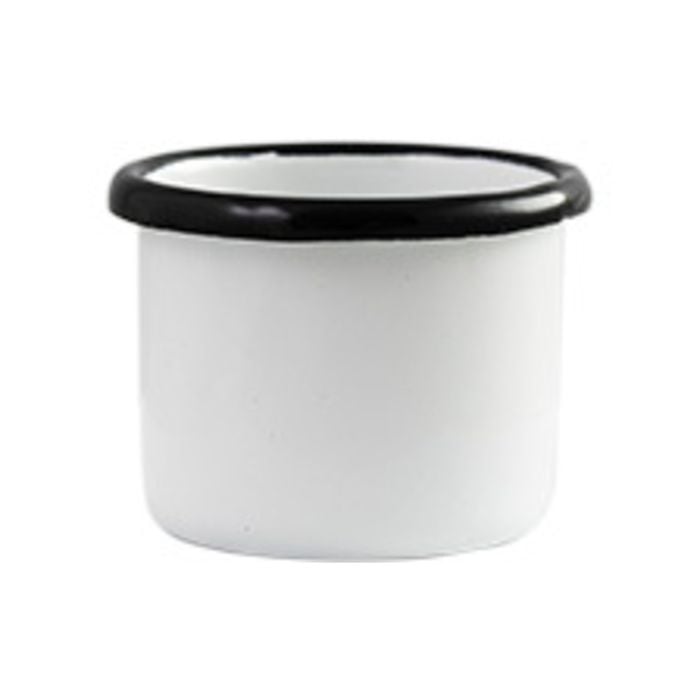Urban Style Enamelware 5x4cm Ramekin w/ Black Rim - White