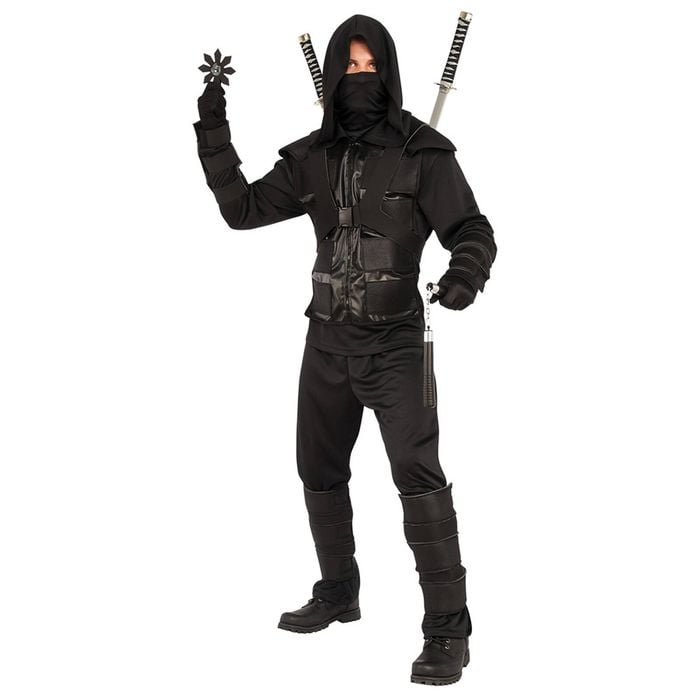 Dark Ninja Costume Japanese Warrior Dress Up Halloween Outfit Adult Size XL