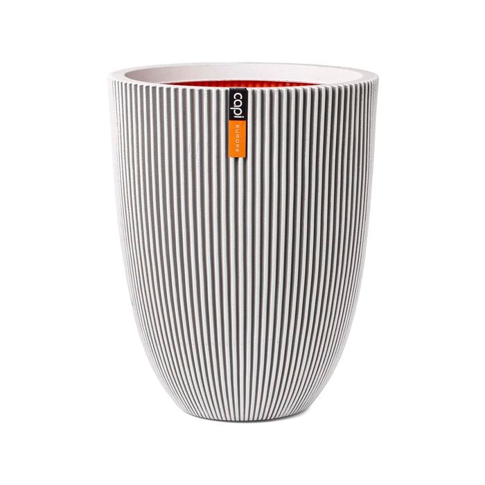 Capi 34cm Ivory Groove Outdoor Plant Pot