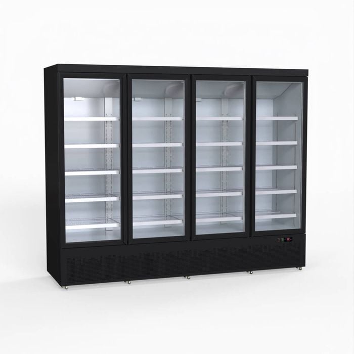 Thermaster 2248l 4 Door Supermarket Fridge Black Lg-2200bgbm