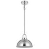 Telbix Emerson Vintage Pendant Hanging Lamp Light Metal Chrome Chrome