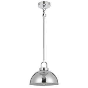 Telbix Emerson Vintage Pendant Hanging Lamp Light Metal Chrome Chrome