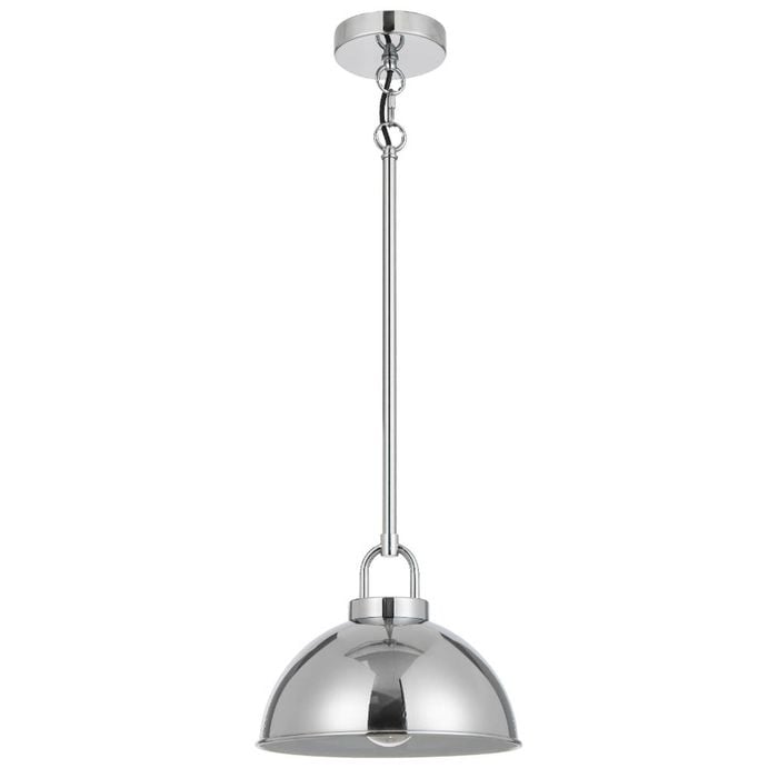 Telbix Emerson Vintage Pendant Hanging Lamp Light Metal Chrome Chrome