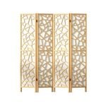 Artiss 4 Panel Room Divider Screen 162x170cm Clover Natural