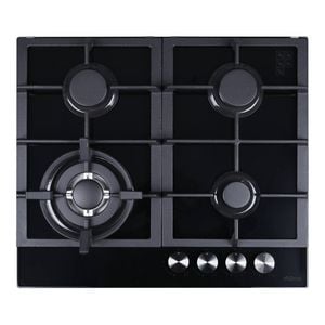 Mistral 60cm Black 4 Burner Ceramic Glass Gas Cooktop