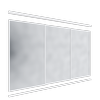 Lugna 2100 x 2701-3600mm Triple Mirror Wardrobe Sliding Door Custom Package