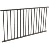 ProtectorAl 1800 x 950mm Black Aluminium Flat Top Round Picket Balustrade Panel
