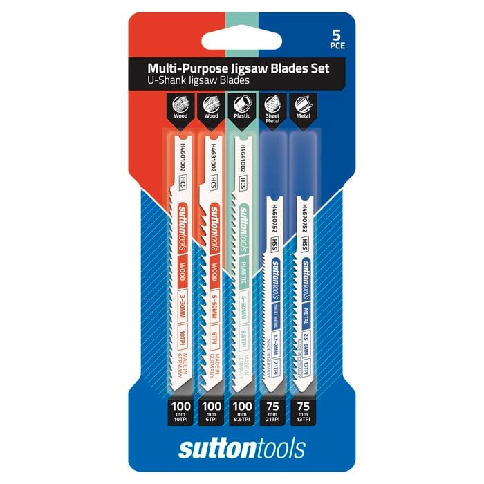 Sutton Tools Assorted Jigsaw Blades  - 5 Pack