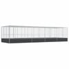vidaXL Aviary with Extension Budgie Finch Pigeon Cage Parrot House Silver Steel