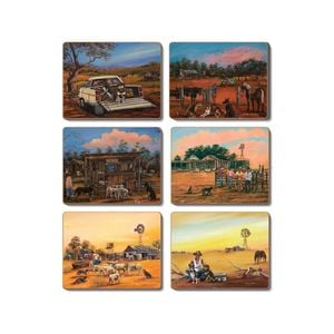 Cinnamon Placemats Cork Backed Set of 6 Kelpie Kapers