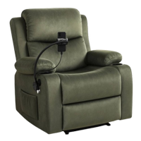 Dark green armchair.