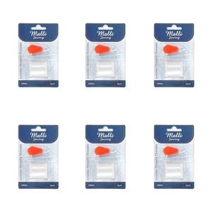 6pk Malli Sewing Invisible Nylon Thread W/ Threader Strong & Flexible 100m Clear
