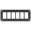Switch Boss 6 Gang Black Aluminium Rocker Switch Mounting Panel