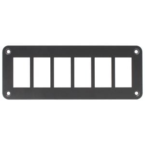 Switch Boss 6 Gang Black Aluminium Rocker Switch Mounting Panel