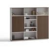 Modern Furniture ANDERS Display Unit 240cm - Hazelnut Gold & Beige