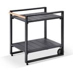 Balmoral Outdoor Aluminium Bar Cart on Wheels Charcoal