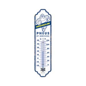 Nostalgic-art Wall Metal Thermometer Michelin Pneus & Services 28x6.5x2cm