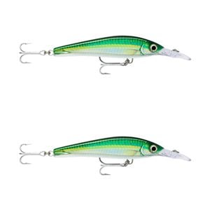 2x Rapala 16cm X Rap Magnum Xtreme Shallow Dive Troll Fish Lure -HD Bigeye Scad