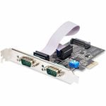 StarTech.com 2-Port Serial PCIe Card, Dual-Port RS232/RS422/RS485 Card, 16C1050 UART, ESD Protection, Windows/Linux