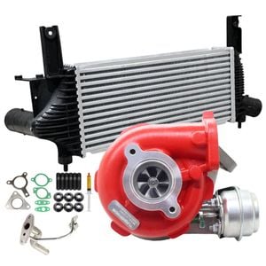 GEN1 High Flow Turbo Charger With 62mm Intercooler And Genuine Oil Feed Pipe For Nissan Pathfinder R51 YD25 2.5L 3-Bolt