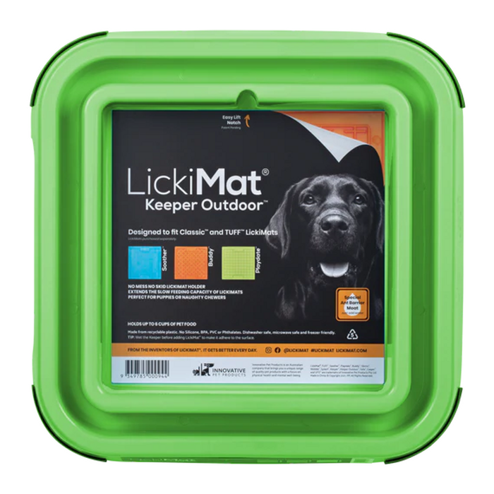 LickiMat Green Outdoor Keeper Ant Free Rim - Fits Classic & Tuff LickiMats for Dogs