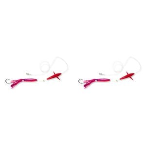 2PK Sea Pro Live Bird Rigged Skirt Offshore Trolling Teaser Lure 9 In - Pink