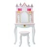 Fantasy Fields Dreamland Castle Kids Play Vanity Table & Stool, White & Pink