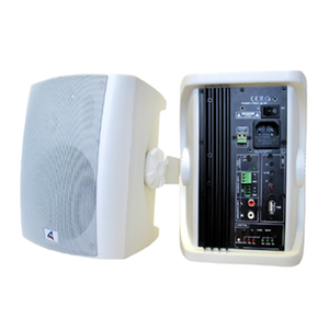 Australian Monitor - AMPAV40W Powered Speaker 5.25" 3-Way 40W White Pair
