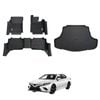 AUSGO Floor Mats & Boot Liner Set for Toyota Camry Hybrid 2017-2024 Car Floor Liners Cargo Mat