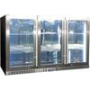 Schmick Stainless Steel 3 Door  Glass Door Bar Fridge - SK386-HD