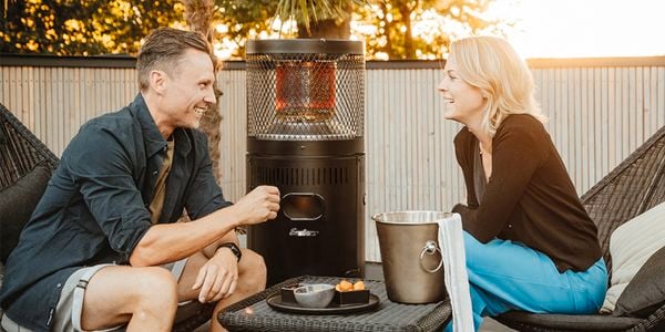 Enders gas patio heater in use
