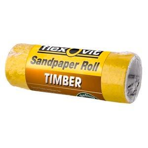 Flexovit 115mm x 1m 40 Grit Timber Sandpaper Roll - 40 Grit