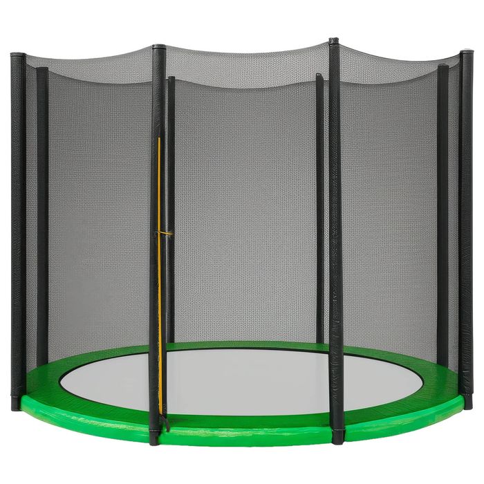 Kahuna 10ft Trampoline Replacement Safety Pad and Net Round 8 Poles Green